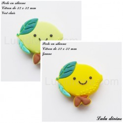 Perle en silicone Citron