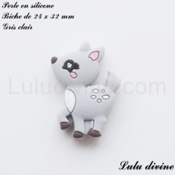 Perle en silicone Biche