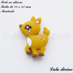 Perle en silicone Biche