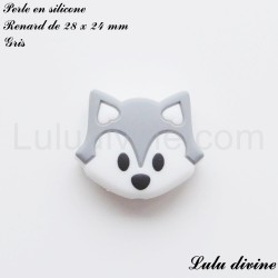 Perle en silicone Tête de Renard 2