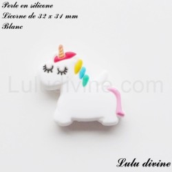Perle en silicone Licorne