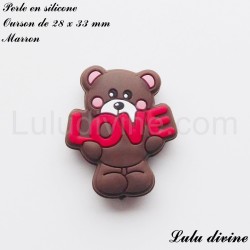 Perle en silicone Ourson LOVE 2