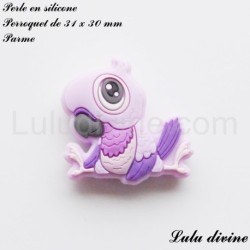 Perle en silicone Perroquet