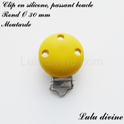 Clip silicone boucle Rond Ø 30 mm