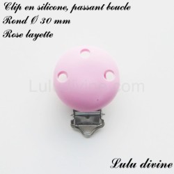Clip silicone boucle Rond Ø 30 mm