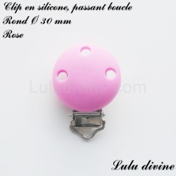 Clip silicone boucle Rond Ø 30 mm