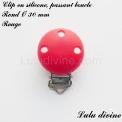 Clip silicone boucle Rond Ø 30 mm