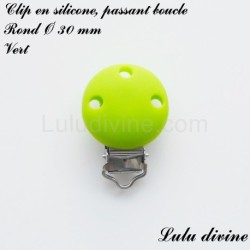 Clip silicone boucle Rond Ø 30 mm