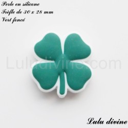 Perle en silicone Trèfle