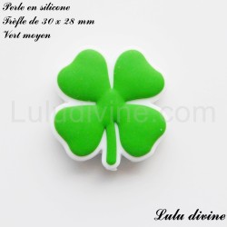 Perle en silicone Trèfle 2