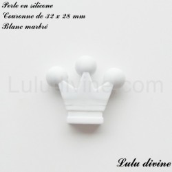 Perle en silicone moyenne Couronne