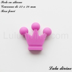 Perle en silicone moyenne Couronne