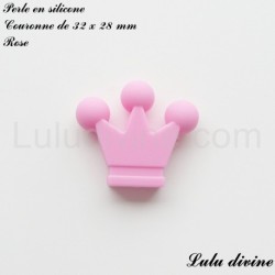 Perle en silicone moyenne Couronne