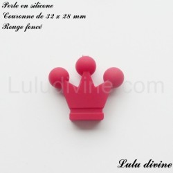 Perle en silicone moyenne Couronne