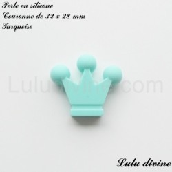 Perle en silicone moyenne Couronne