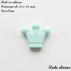 Perle en silicone moyenne Couronne