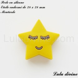 Perle en silicone Etoile endormi 2