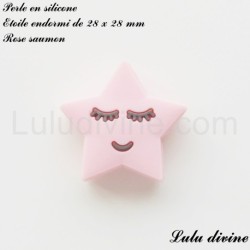 Perle en silicone Etoile endormi