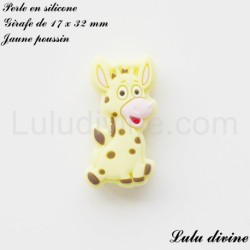 Perle en silicone Girafe