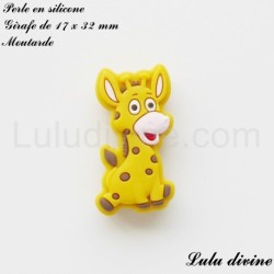 Perle en silicone Girafe