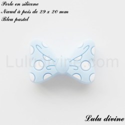 Perle en silicone Nœud à pois