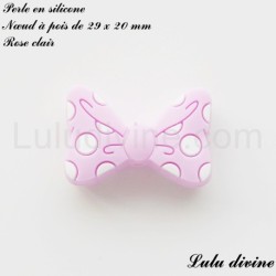 Perle en silicone Nœud à pois