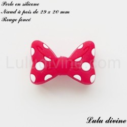 Perle en silicone Nœud à pois