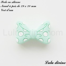 Perle en silicone Nœud à pois