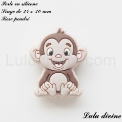 Perle en silicone Singe