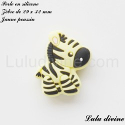 Perle en silicone Zèbre