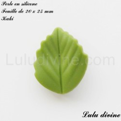 Perle en silicone petite Feuille