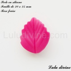 Perle en silicone petite Feuille