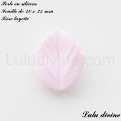 Perle en silicone petite Feuille