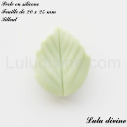 Perle en silicone petite Feuille