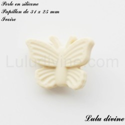 Perle en silicone Papillon