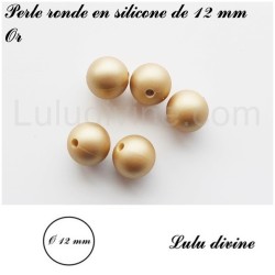 Perle en silicone ronde Ø 12 mm 2