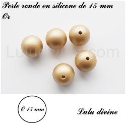Perle en silicone ronde Ø 15 mm 2