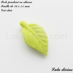 Perle pendant en silicone Feuille 2