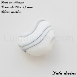 Perle en silicone Coeur