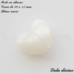 Perle en silicone Coeur