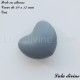 Perle en silicone Coeur