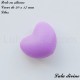 Perle en silicone Coeur