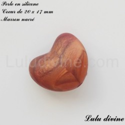 Perle en silicone Coeur