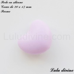 Perle en silicone Coeur