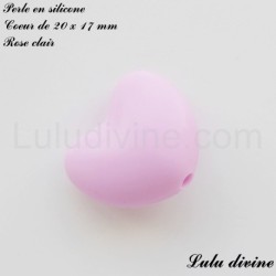 Perle en silicone Coeur