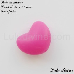 Perle en silicone Coeur 2