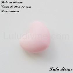 Perle en silicone Coeur