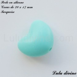 Perle en silicone Coeur