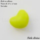 Perle en silicone Coeur