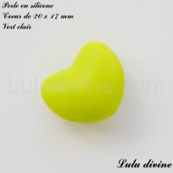 Perle en silicone Coeur